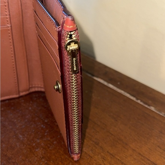 Coach 1941 Signature Logo Bi-Fold Classic Small Wallet Leather AUTHENTIC - Picture 8 of 15